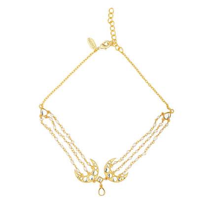 Chaand Roop Choker | Gold Plated Mirror Polki