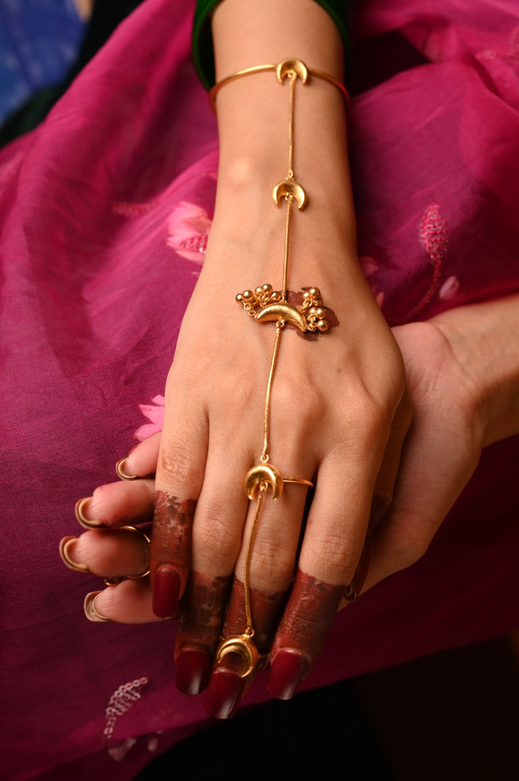 Chand Haathphool | Gold Plated