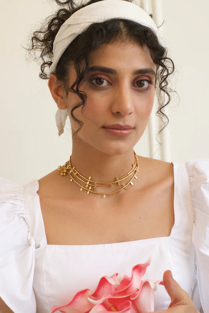 Dahlia 3-in-1 Neckpiece | Gold Plated