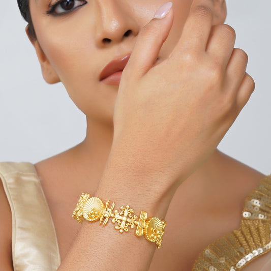 Divine Charm Bangle | Gold Plated