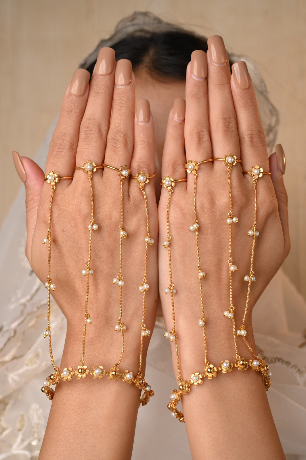 Gulshaan Haathphool Set | Gold Plated