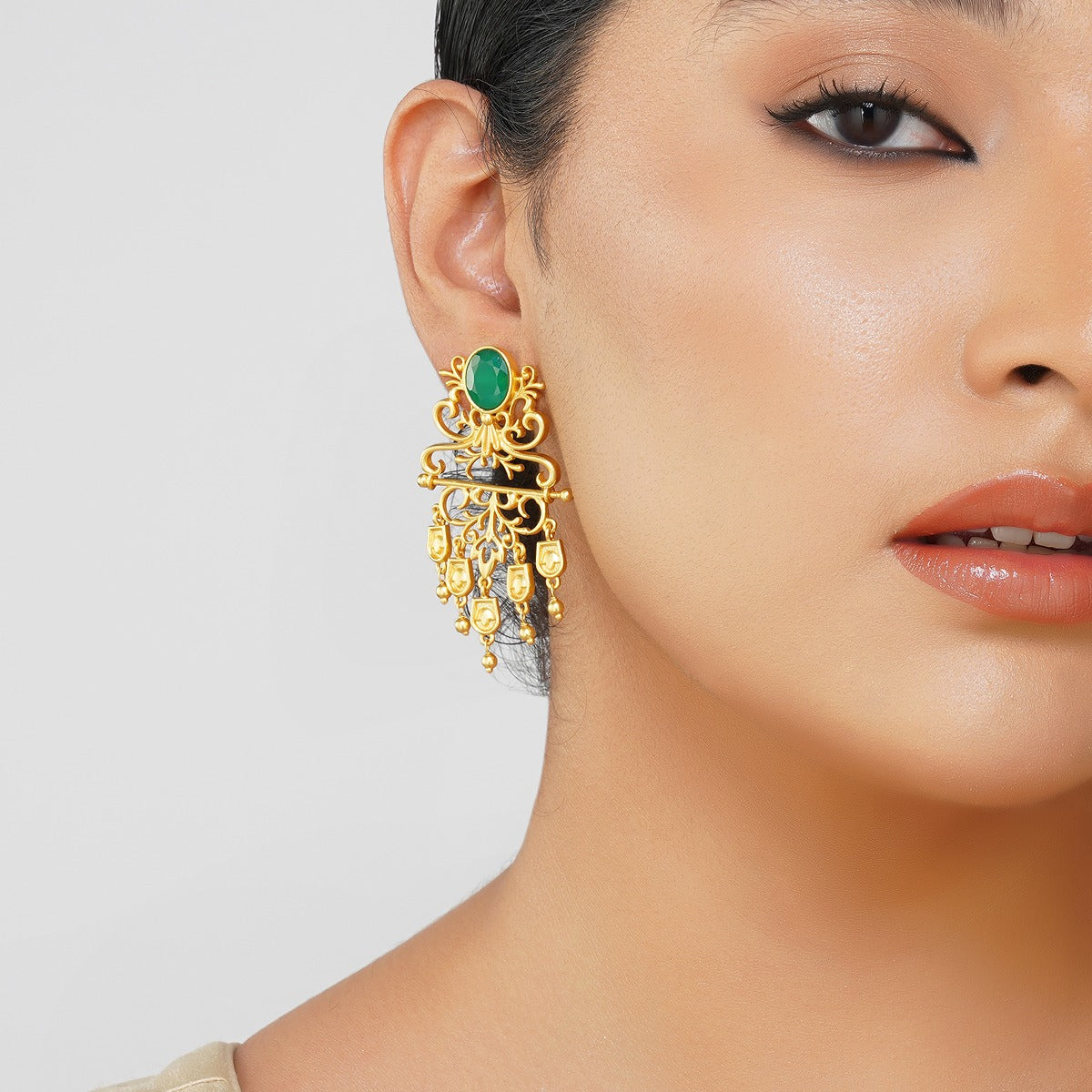 Majestic Charm FIligree Earrings | Gold Plated