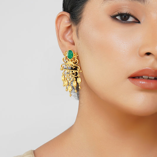 Majestic Charm FIligree Earrings | Gold Plated