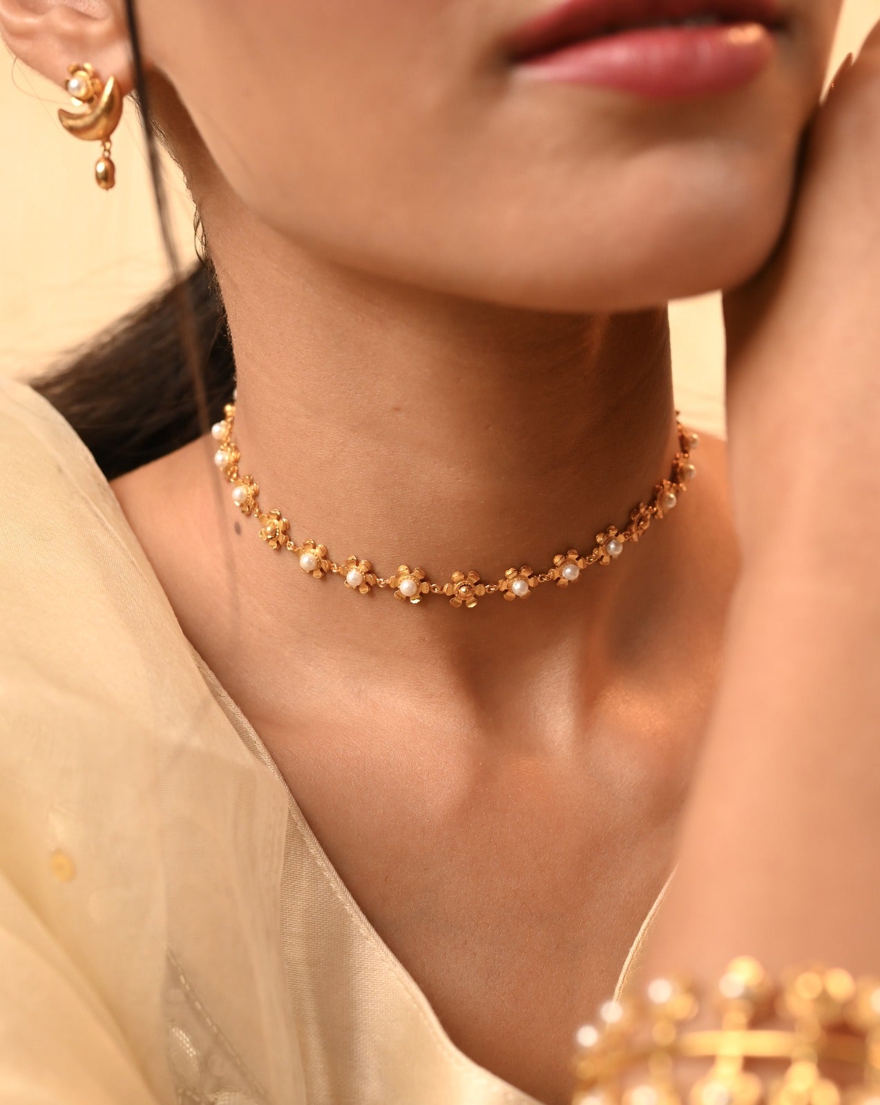 Pihu Choker | Gold Plated