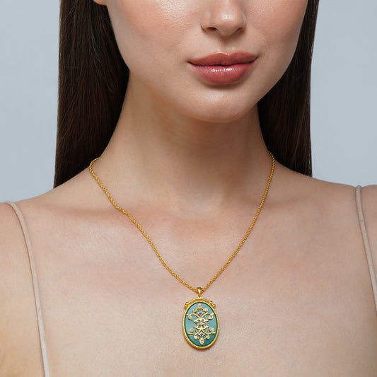 Reflection of You Necklace | Gold Plated Green Onyx