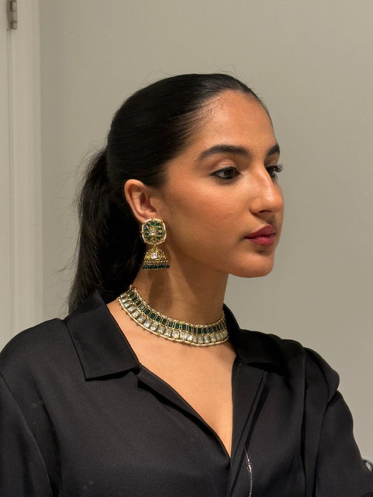 Ruhi Necklace & Jhumka Set