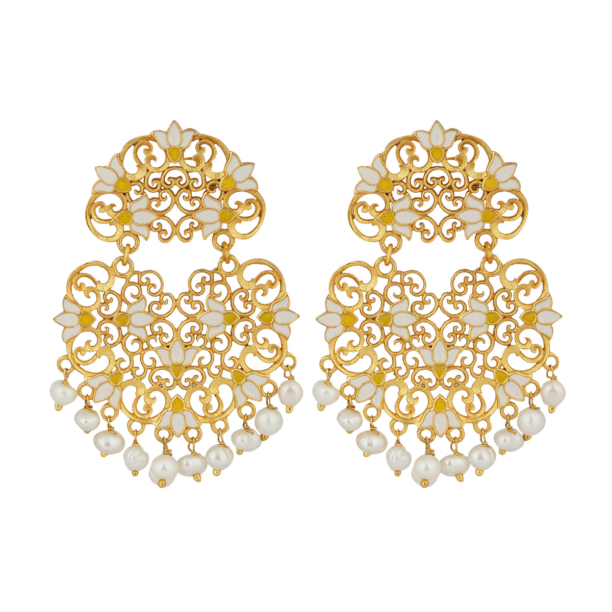 Serene Lotus Earrings | Gold Plated