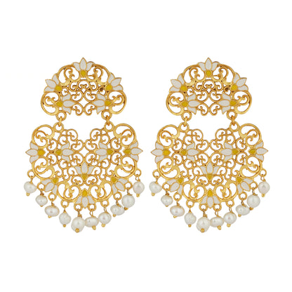 Serene Lotus Earrings | Gold Plated