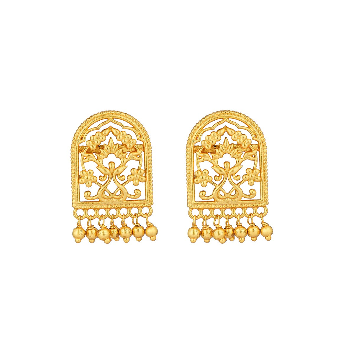 Timeless Treasures Filigree Stud Earrings | Gold Plated