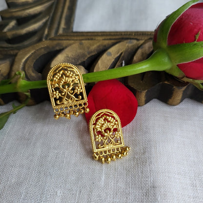 Timeless Treasures Filigree Stud Earrings | Gold Plated
