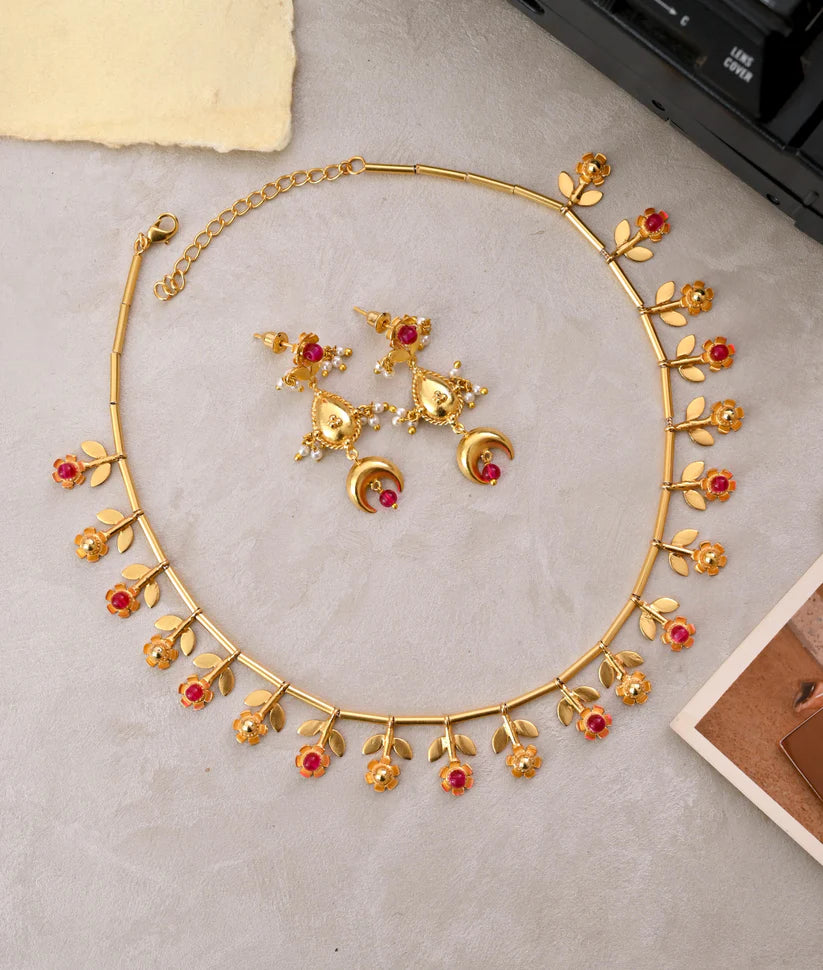 Bageecha Neckpiece | Gold Plated