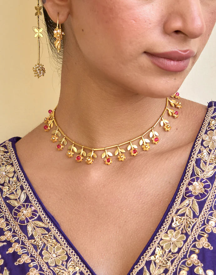 Bageecha Neckpiece | Gold Plated