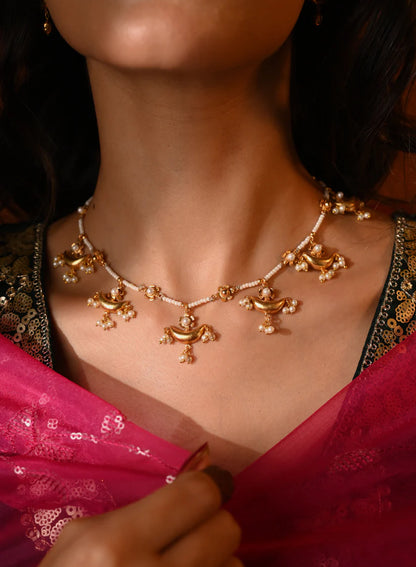 Chaand Neckpiece | Gold Plated