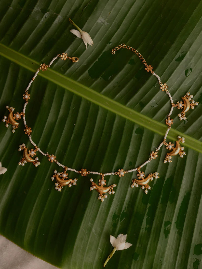 Chaand Neckpiece | Gold Plated