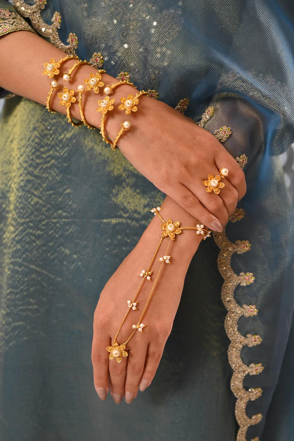 Kudrat Bangle | Gold Plated
