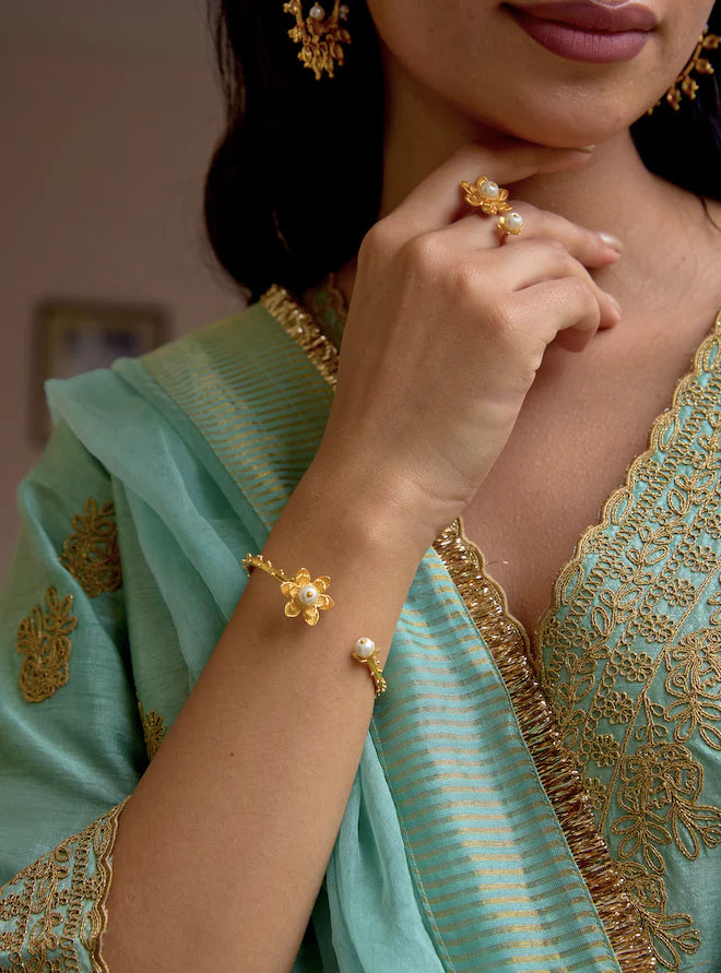 Kudrat Bangle | Gold Plated