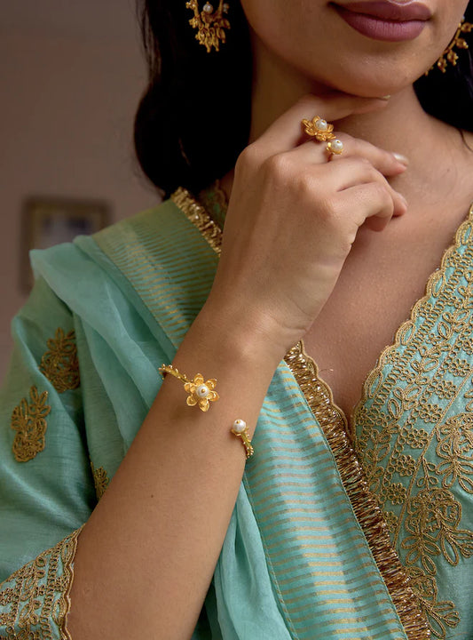 Kudrat Bangle | Gold Plated